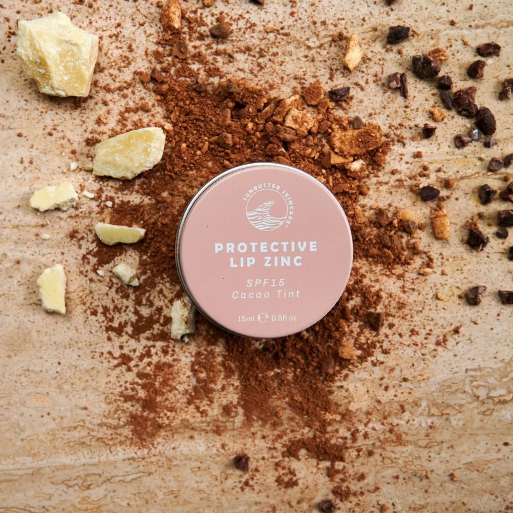 SunButter SPF15 Protective Lip Zinc - Cacao Tint