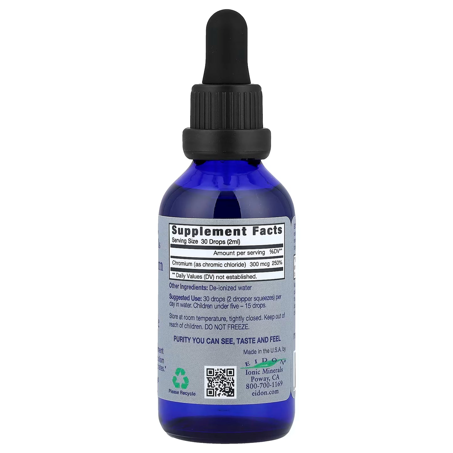 Eidon Ionic Minerals, Chromium, Liquid Concentrate, 2 oz (60 ml)