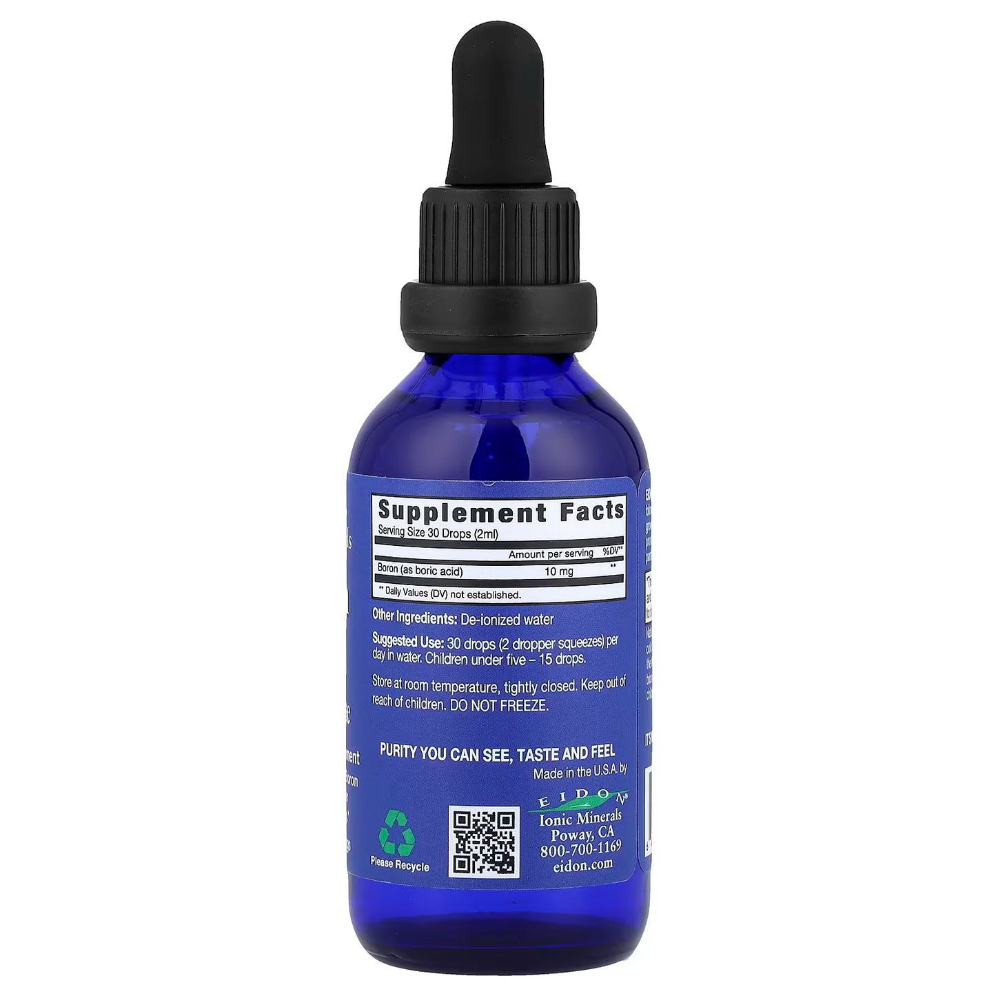 Eidon Ionic Minerals, Boron, Liquid Concentrate, 2 oz (60 ml)