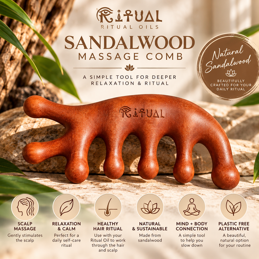 Blue Lotus - Ritual Oils - Sandalwood Scalp Massage Comb